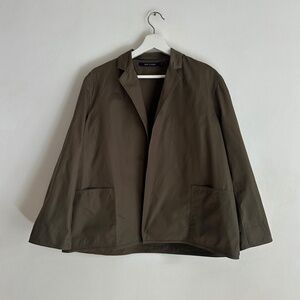 Sofie D'Hoore cotton trench jacket trenchcoat chore coat olive green XS S M O/S